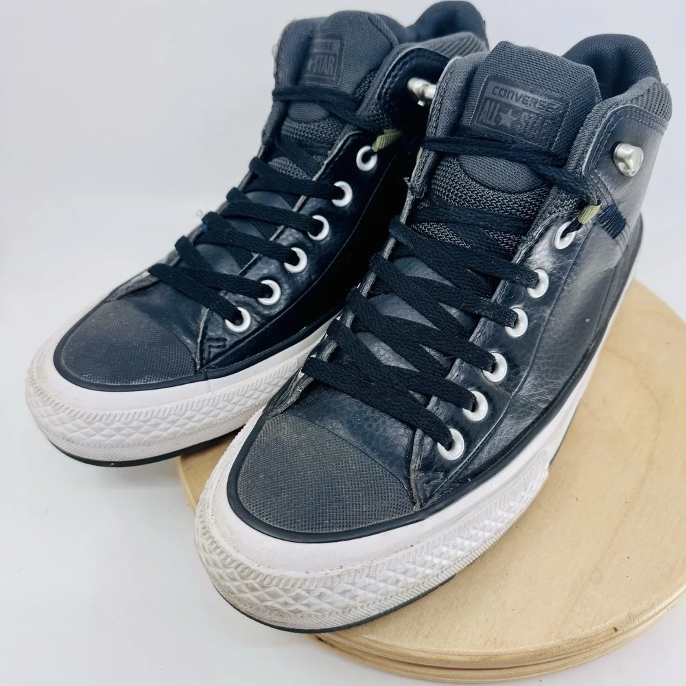 Converse Chuck Taylor All Star Street Mid Shoes Mens 10 Black Casual Sneakers